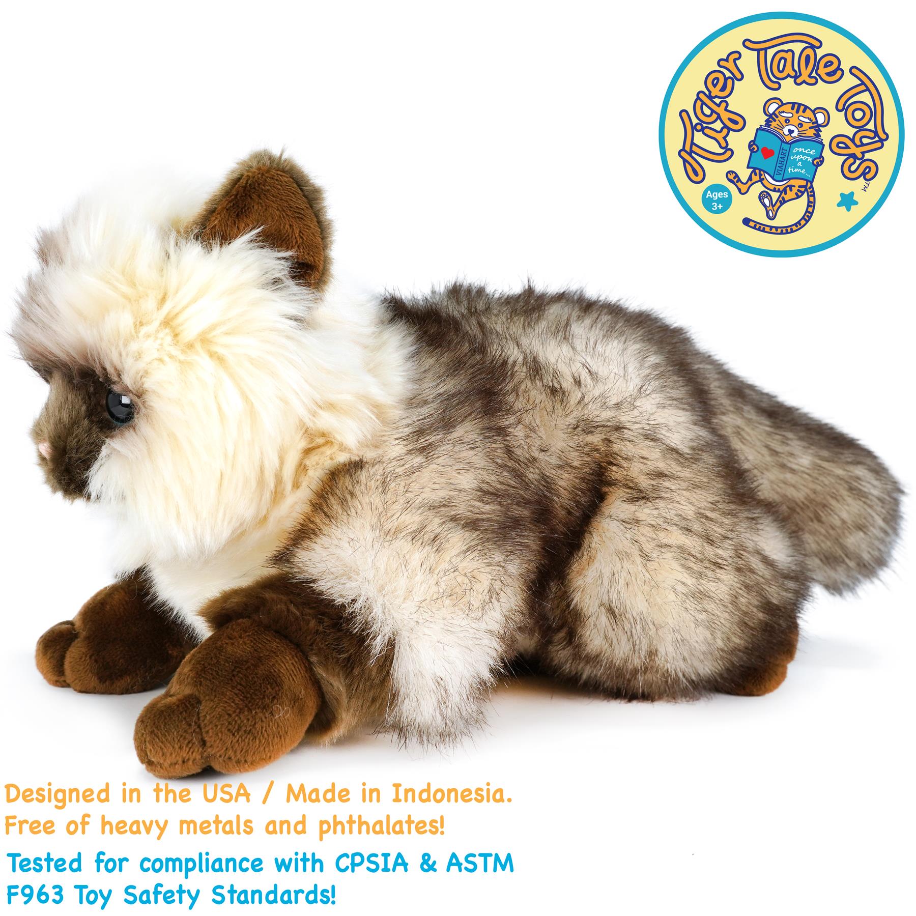 Snowy The Ragdoll Cat | 12 Inch Stuffed Animal Plush | By TigerHart Toys