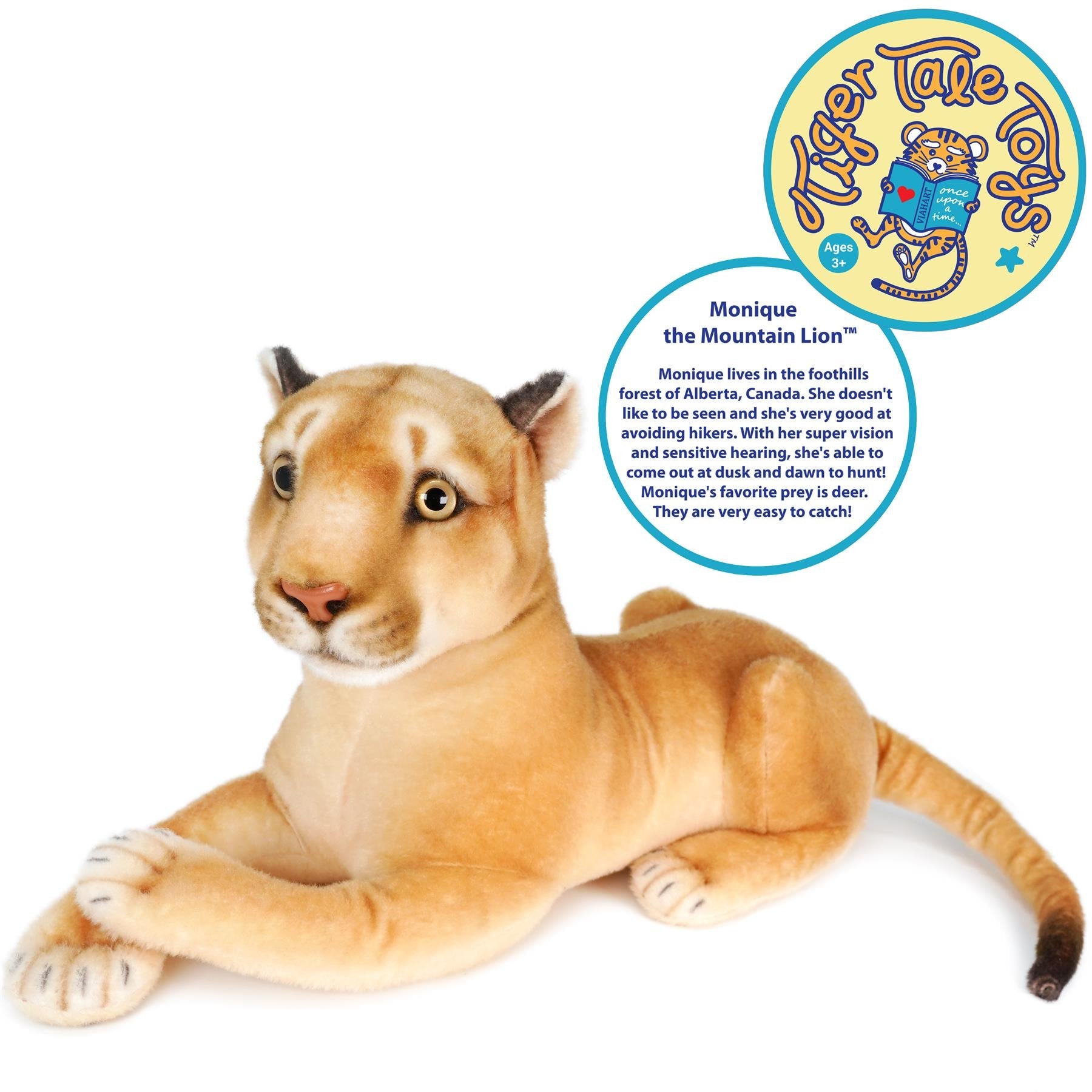 Monique The Mountain Lion | 18 Inch Stuffed Animal Plush | By TigerHart Toys