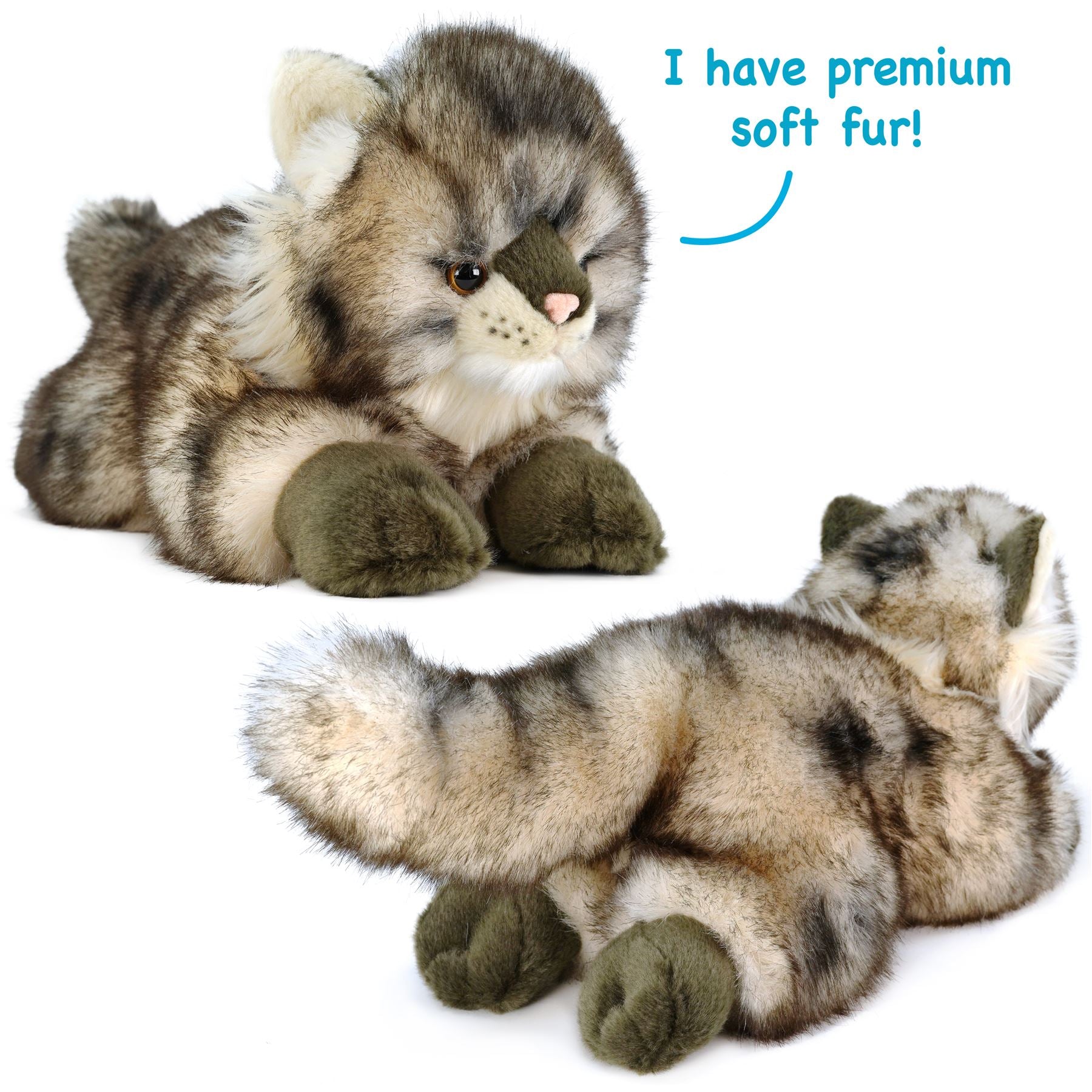 Ricky The Maine Coon | 16 Inch Stuffed Animal Plush | By TigerHart Toys