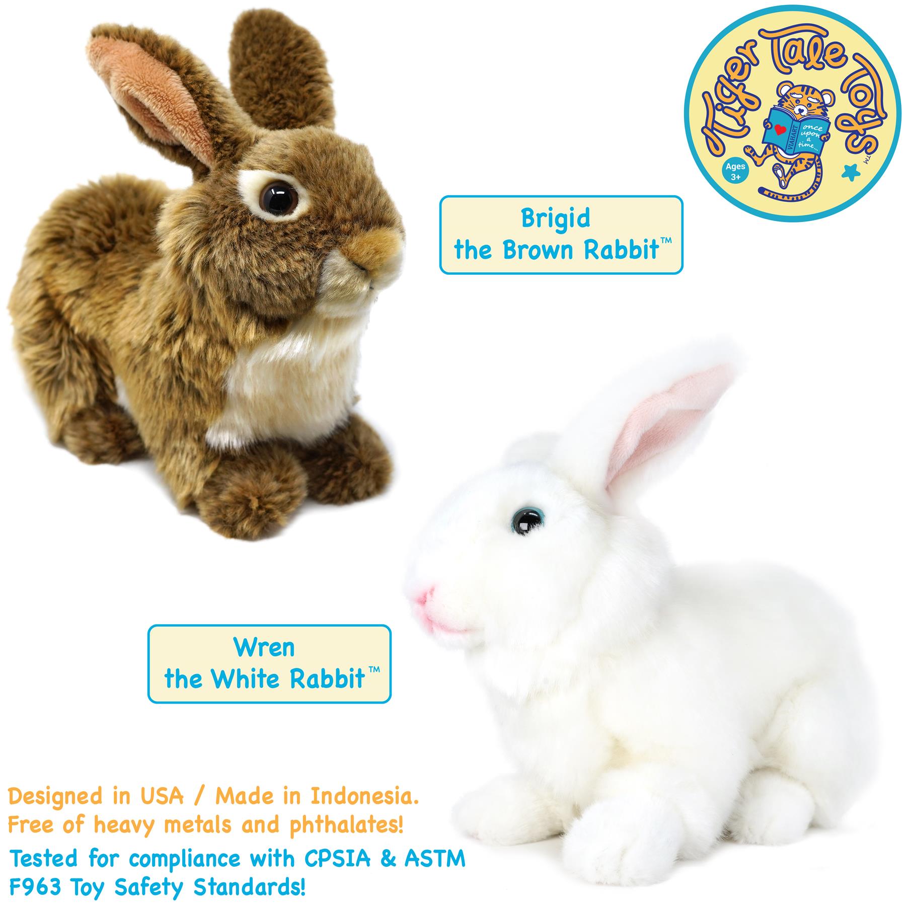 Wren The White Rabbit | 10 Inch Stuffed Animal Plush | By TigerHart Toys