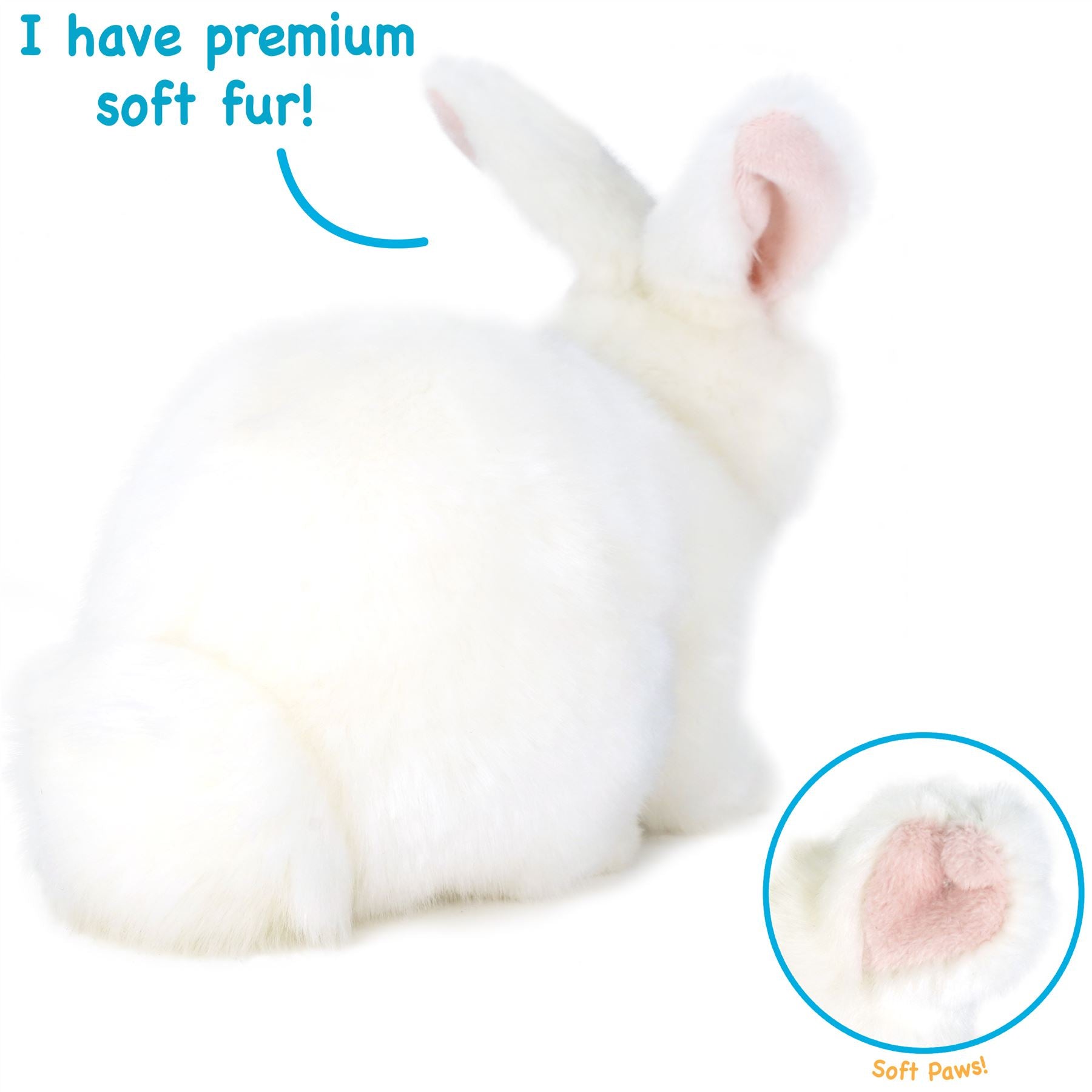 Wren The White Rabbit | 10 Inch Stuffed Animal Plush | By TigerHart Toys