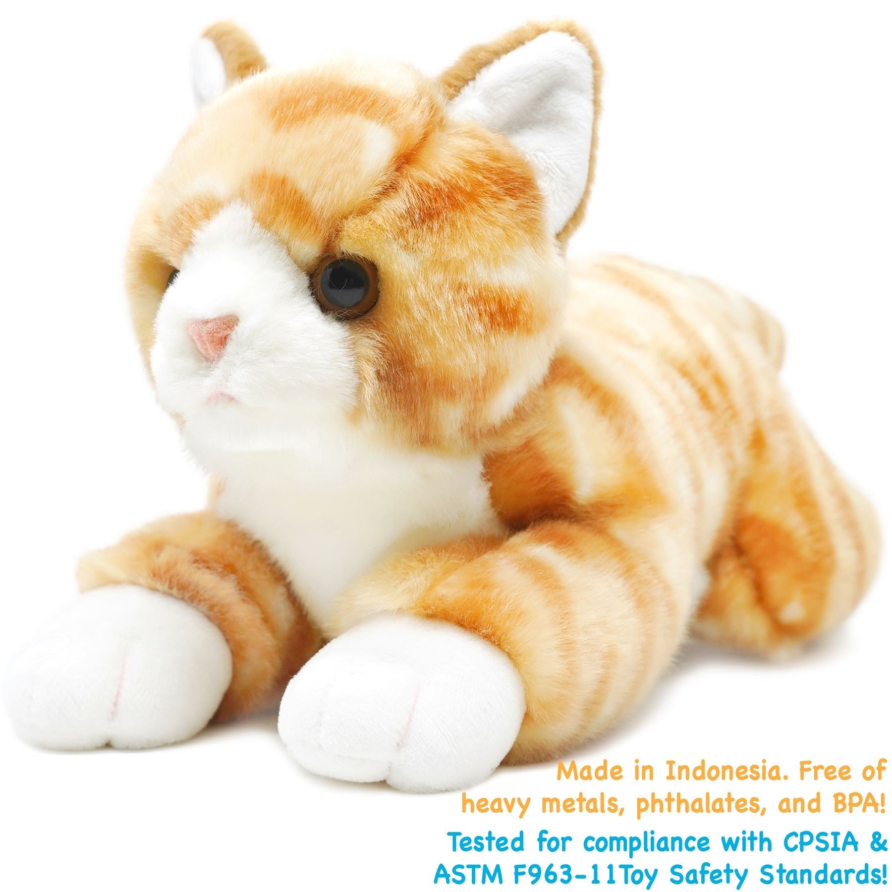 Tamarr The Orange Tabby Cat | 10 Inch Stuffed Animal Plush | By TigerHart Toys
