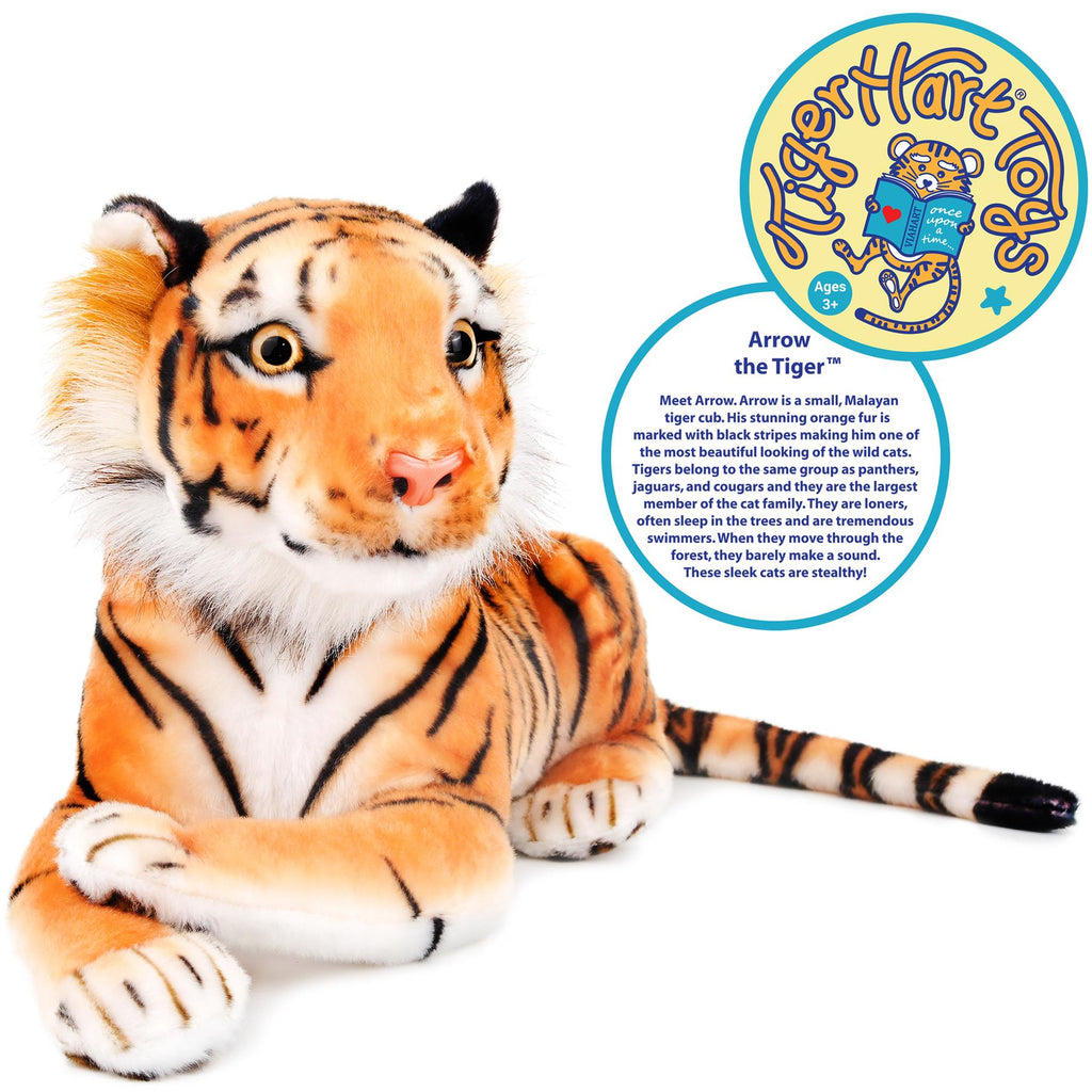 Arrow The Tiger - Squeeze Me! | 17 Inch Stuffed Animal Plush | By TigerHart Toys