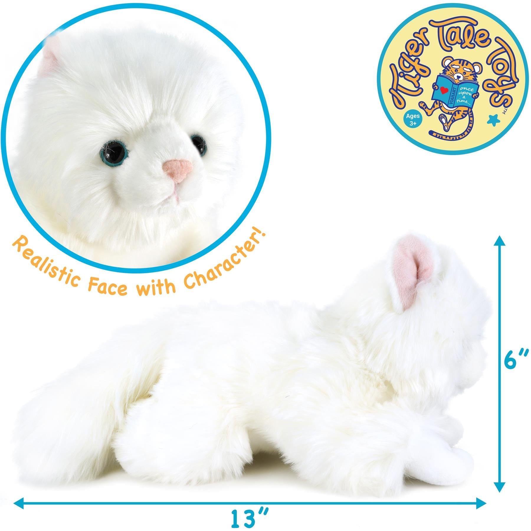 Puff The Persian Cat | 13 Inch Stuffed Animal Plush | By TigerHart Toys