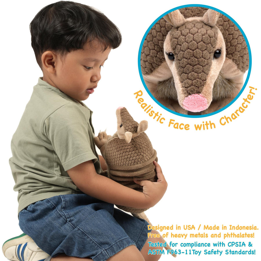 Mike The Armadillo | 10 Inch Stuffed Animal Plush | by TigerHart Toys