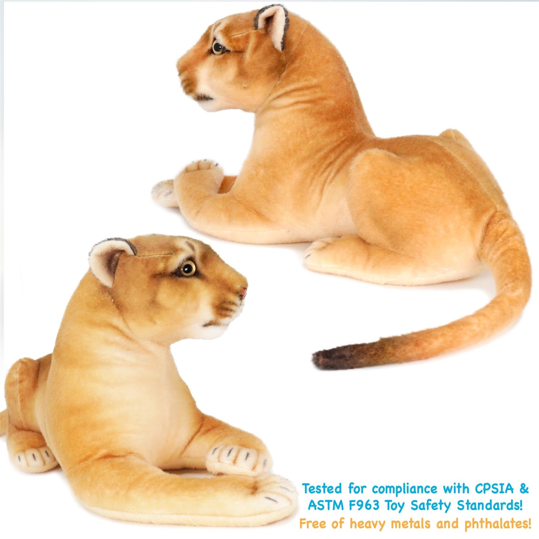 Monique The Mountain Lion | 18 Inch Stuffed Animal Plush | By TigerHart Toys