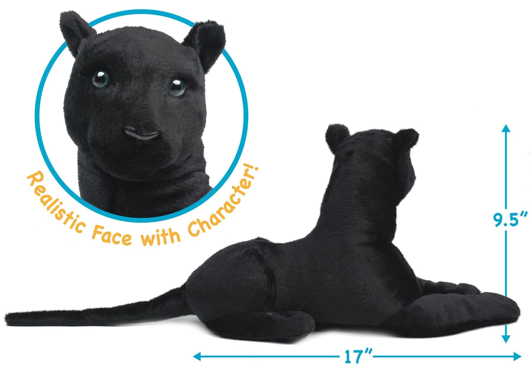 Sid The Panther - Squeeze Me! | 17 Inch Stuffed Animal Plush | by TigerHart Toys