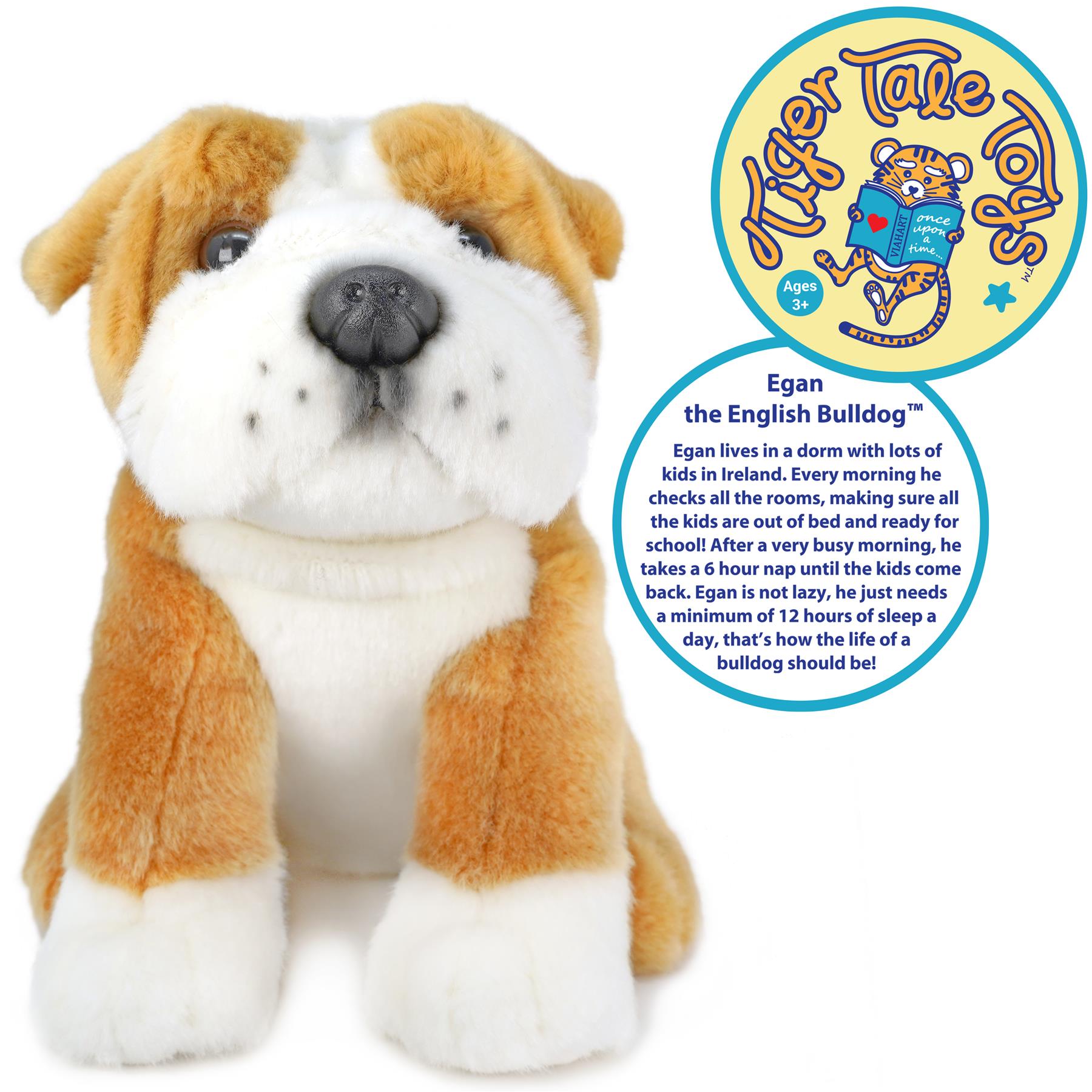 Egan The English Bulldog | 9 Inch Stuffed Animal Plush | By TigerHart Toys