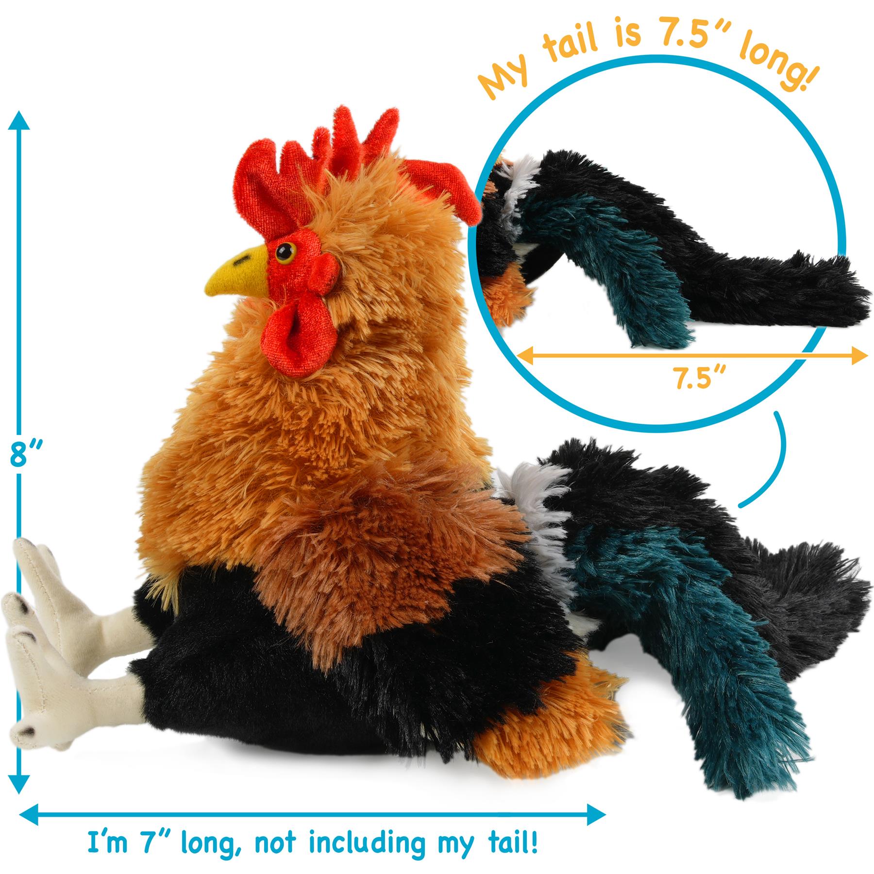 Riley The Rooster | 8 Inch Chicken Stuffed Animal Plush | by TigerHart Toys