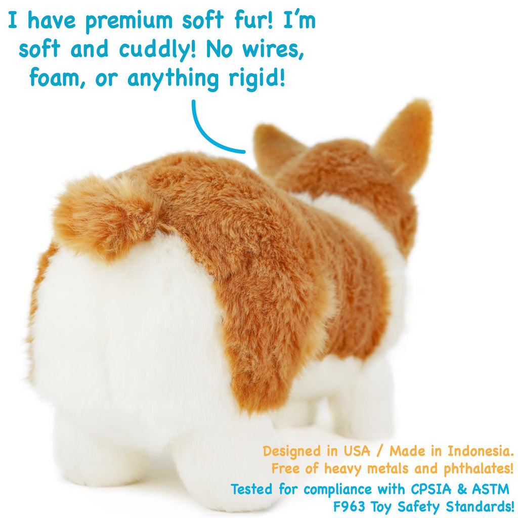 Carlotta The Corgi | 14 Inch Stuffed Animal Plush | By TigerHart Toys