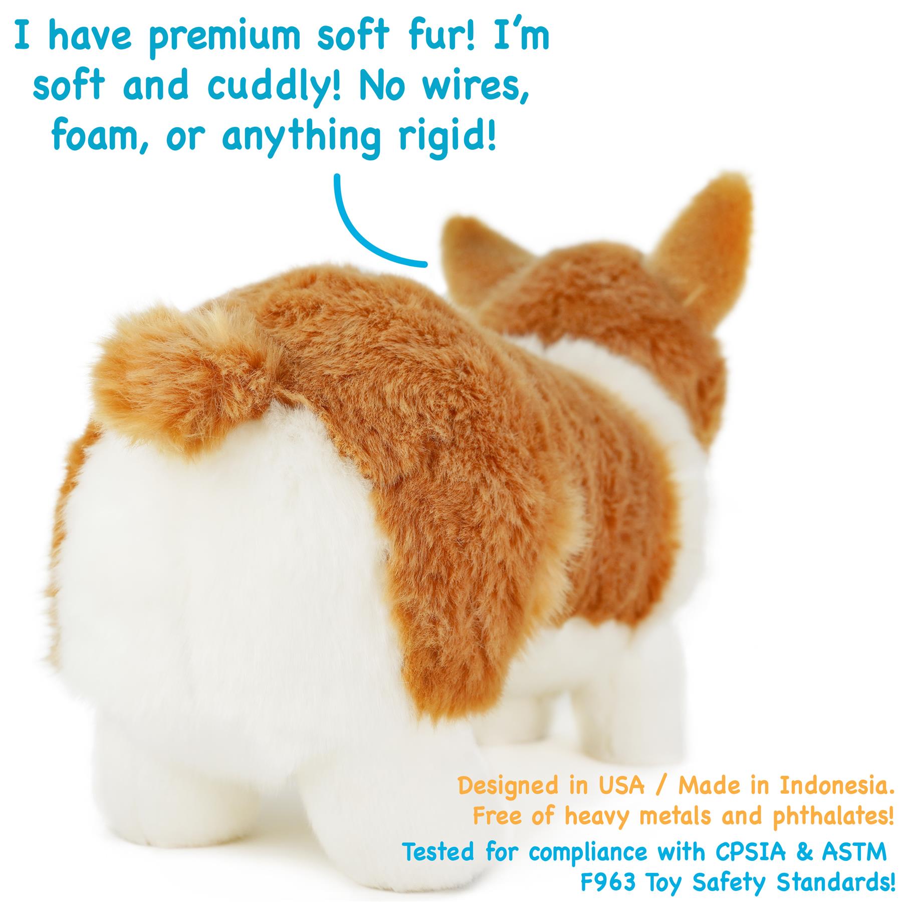 Carlotta The Corgi | 14 Inch Stuffed Animal Plush | By TigerHart Toys