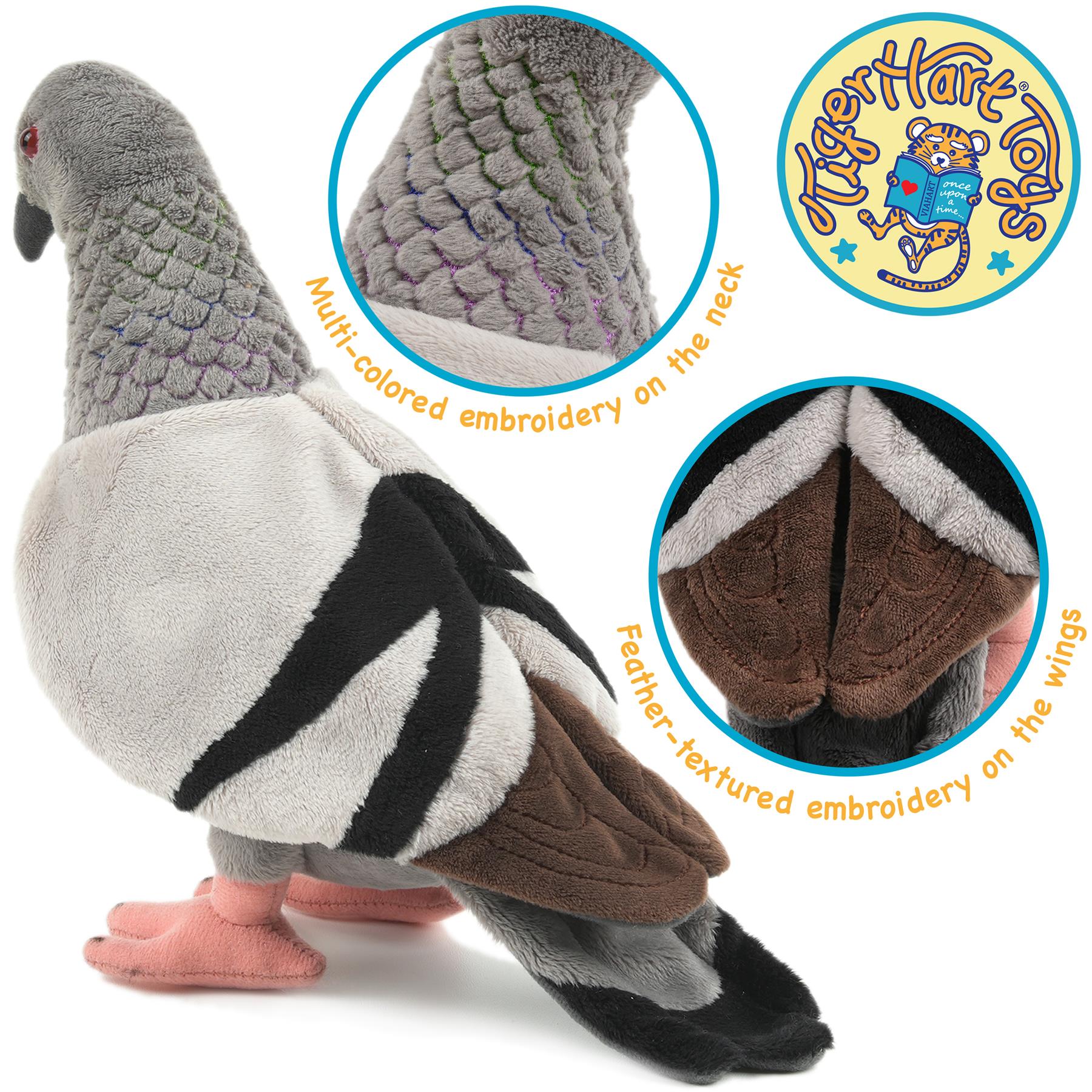 Pepper The Pigeon | 8.5 Inch Stuffed Animal Plush Bird | by TigerHart Toys