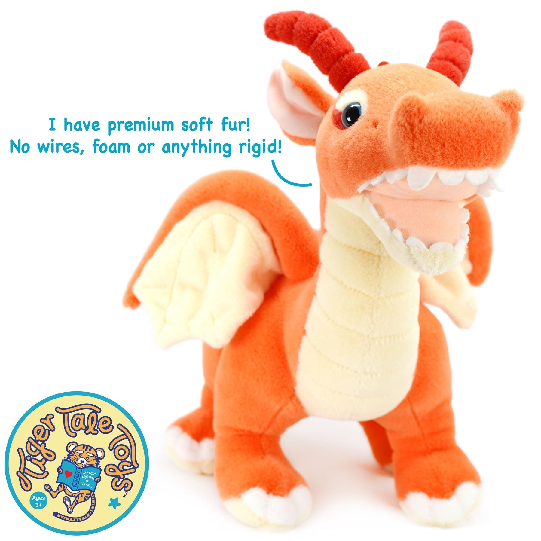 Delilah The Dragon | 22 Inch Stuffed Animal Plush | By TigerHart Toys
