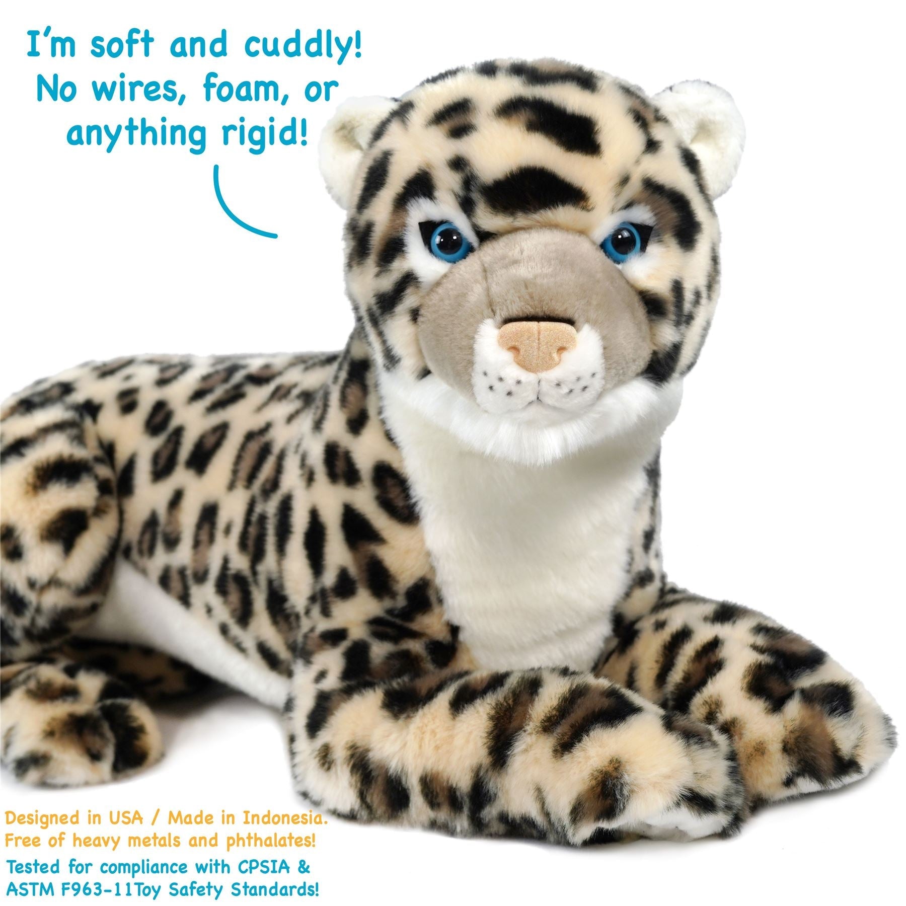 Sienna the Snow Leopard | 30 Inch Stuffed Animal Plush | By TigerHart Toys