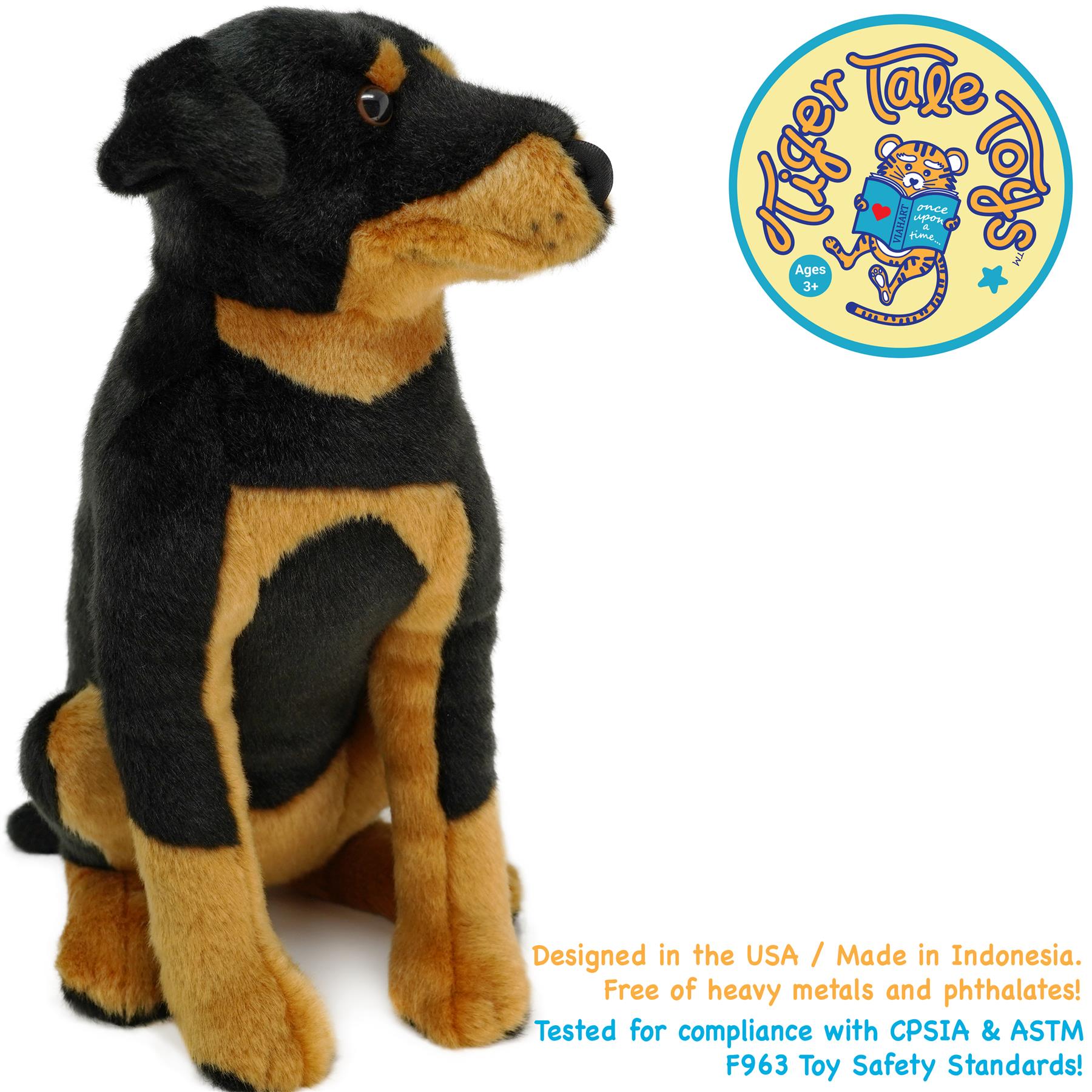 Ronin The Rottweiler | 14 Inch Stuffed Animal Plush | By TigerHart Toys
