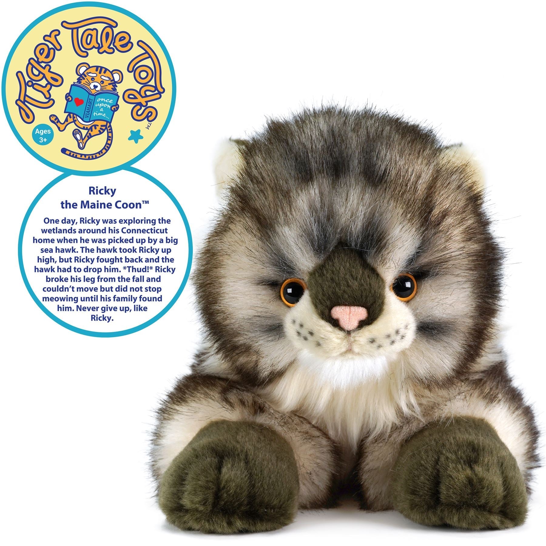 Ricky The Maine Coon | 16 Inch Stuffed Animal Plush | By TigerHart Toys