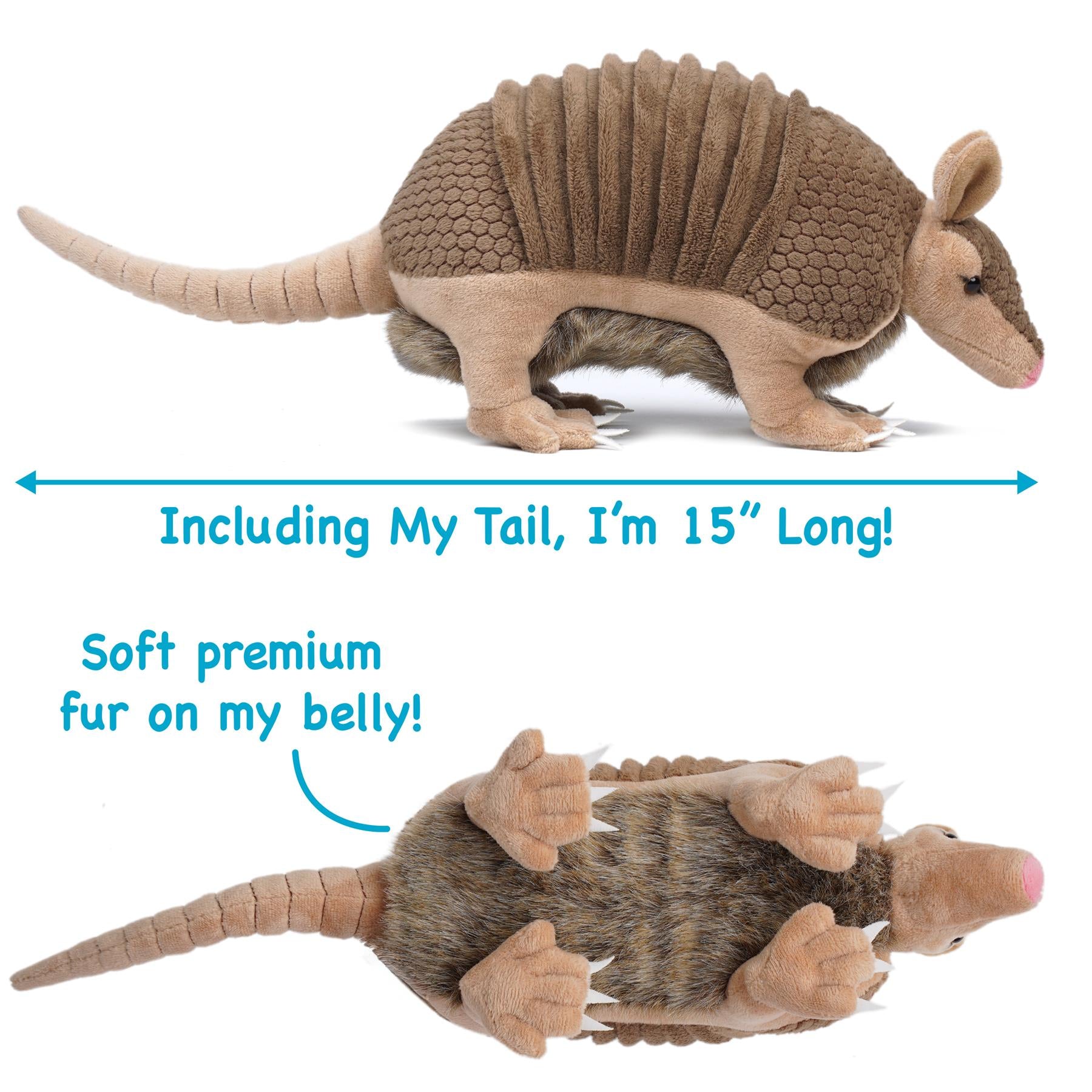 Mike The Armadillo | 10 Inch Stuffed Animal Plush | by TigerHart Toys