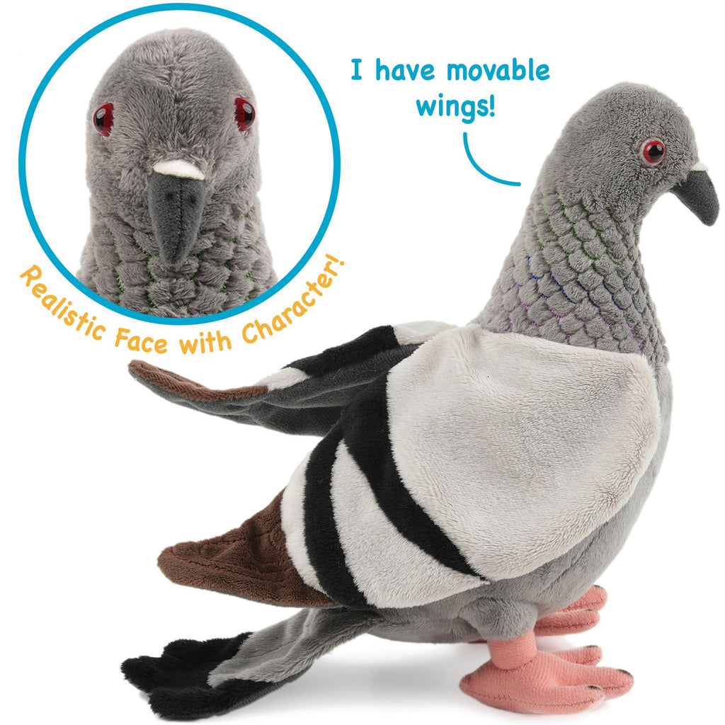 Pepper The Pigeon | 8.5 Inch Stuffed Animal Plush Bird | by TigerHart Toys