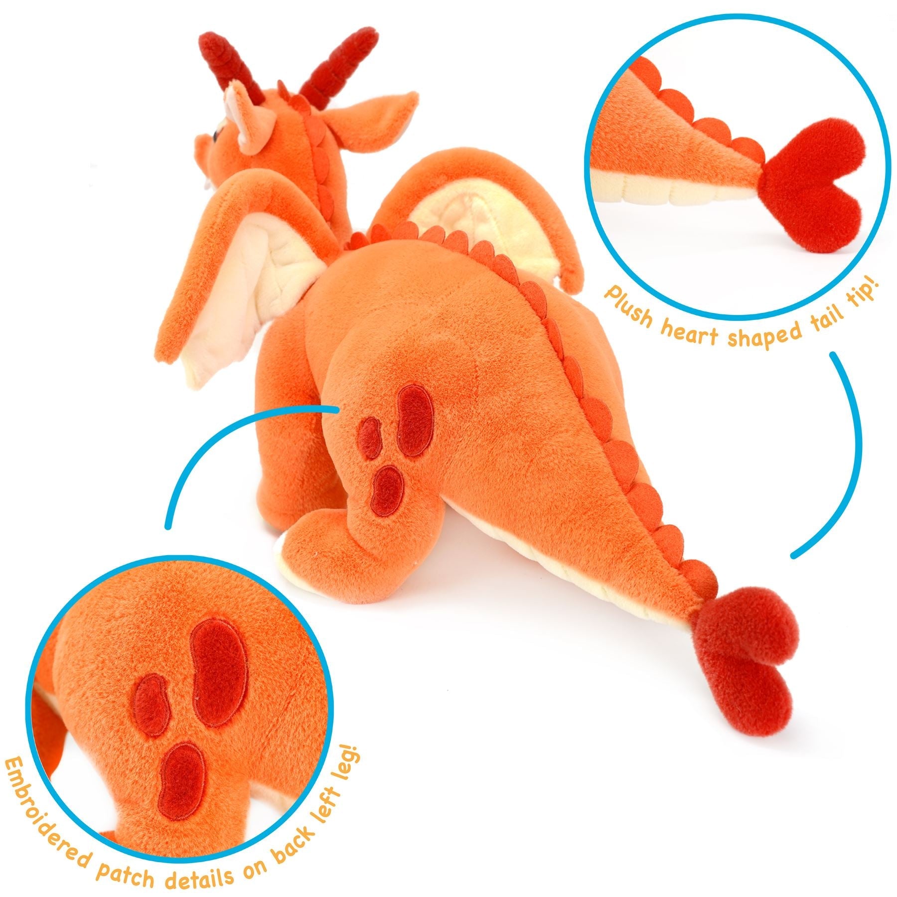 Delilah The Dragon | 22 Inch Stuffed Animal Plush | By TigerHart Toys