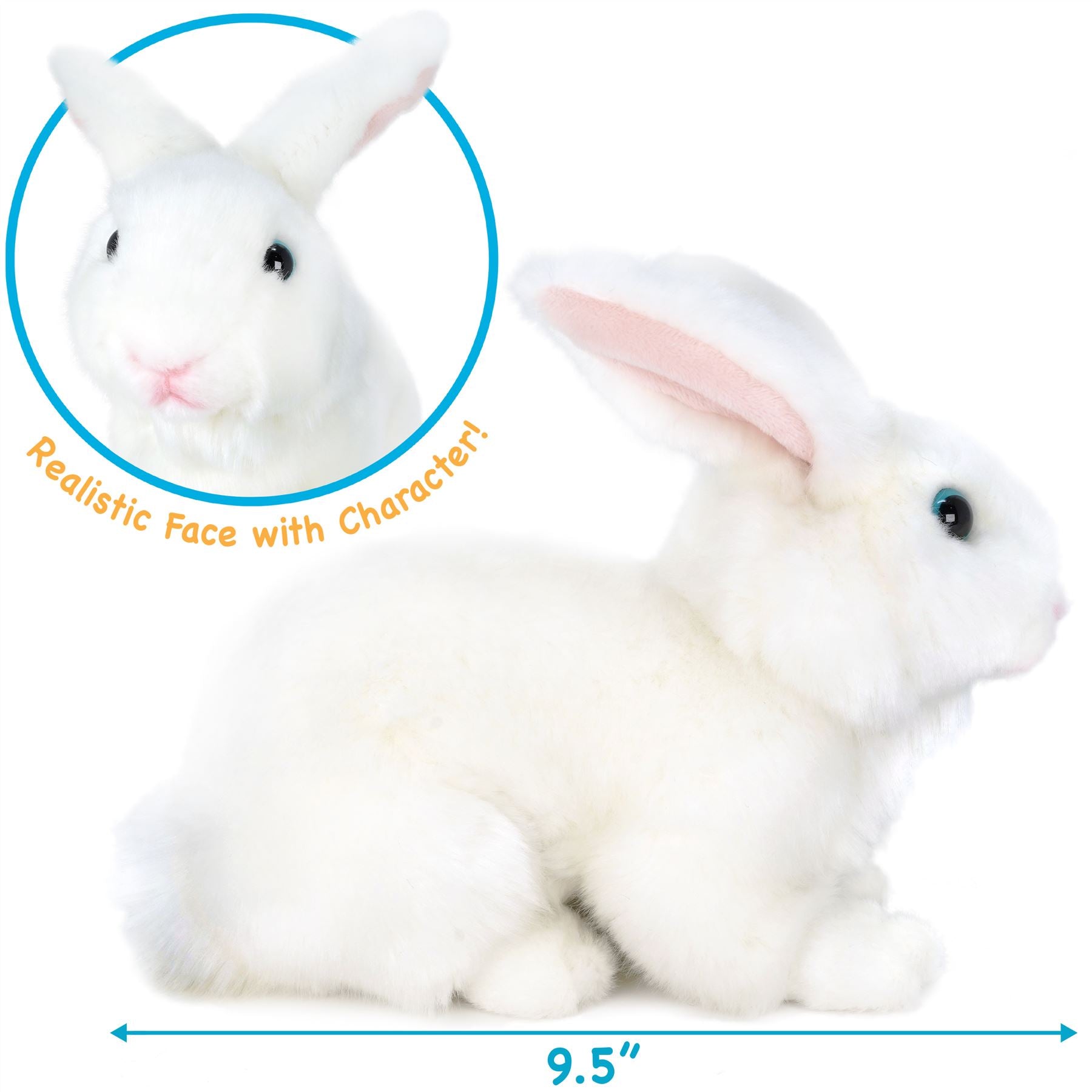 Wren The White Rabbit | 10 Inch Stuffed Animal Plush | By TigerHart Toys