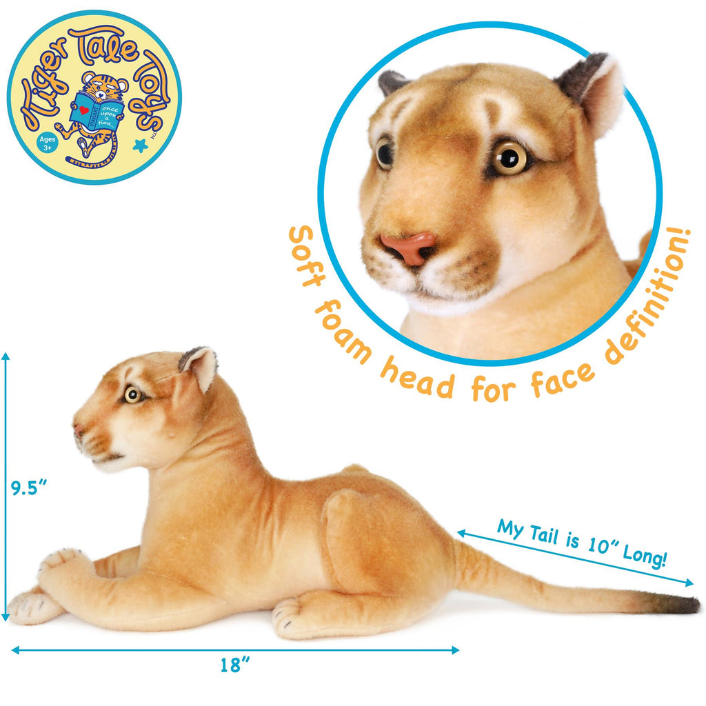 Monique The Mountain Lion | 18 Inch Stuffed Animal Plush | By TigerHart Toys