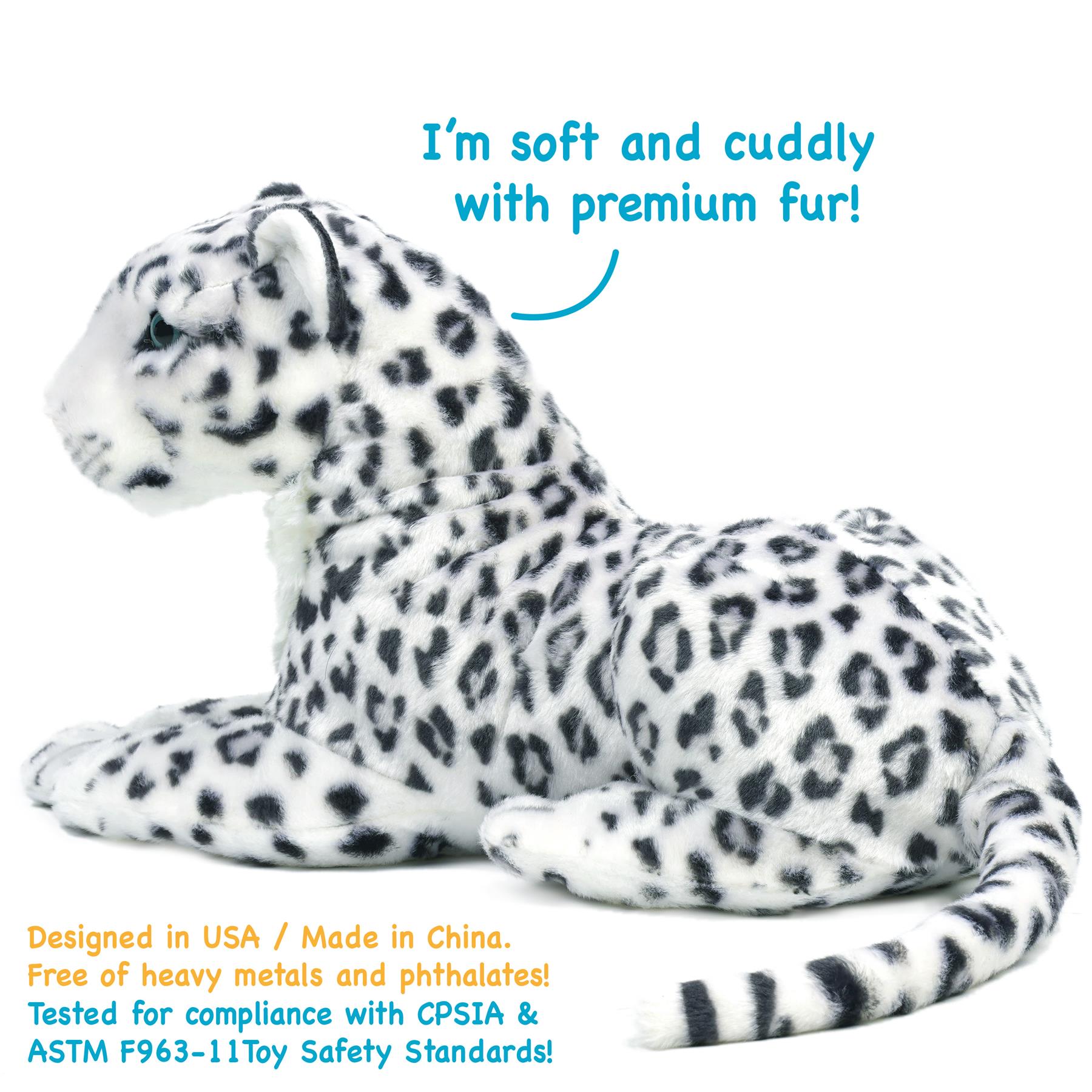 Sinovia The Snow Leopard | Squeeze Me! | 17 Inch Stuffed Animal Plush