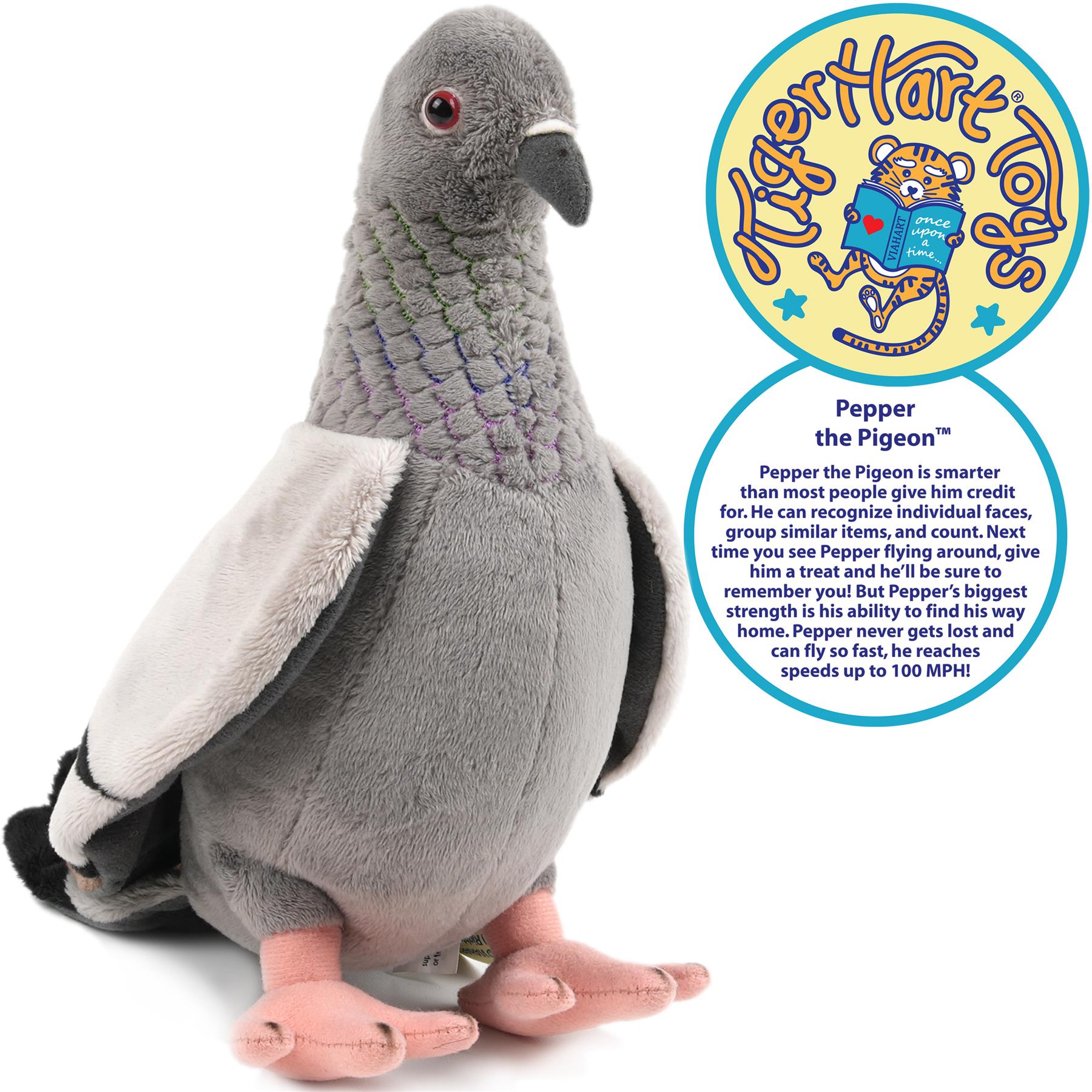 Pepper The Pigeon | 8.5 Inch Stuffed Animal Plush Bird | by TigerHart Toys