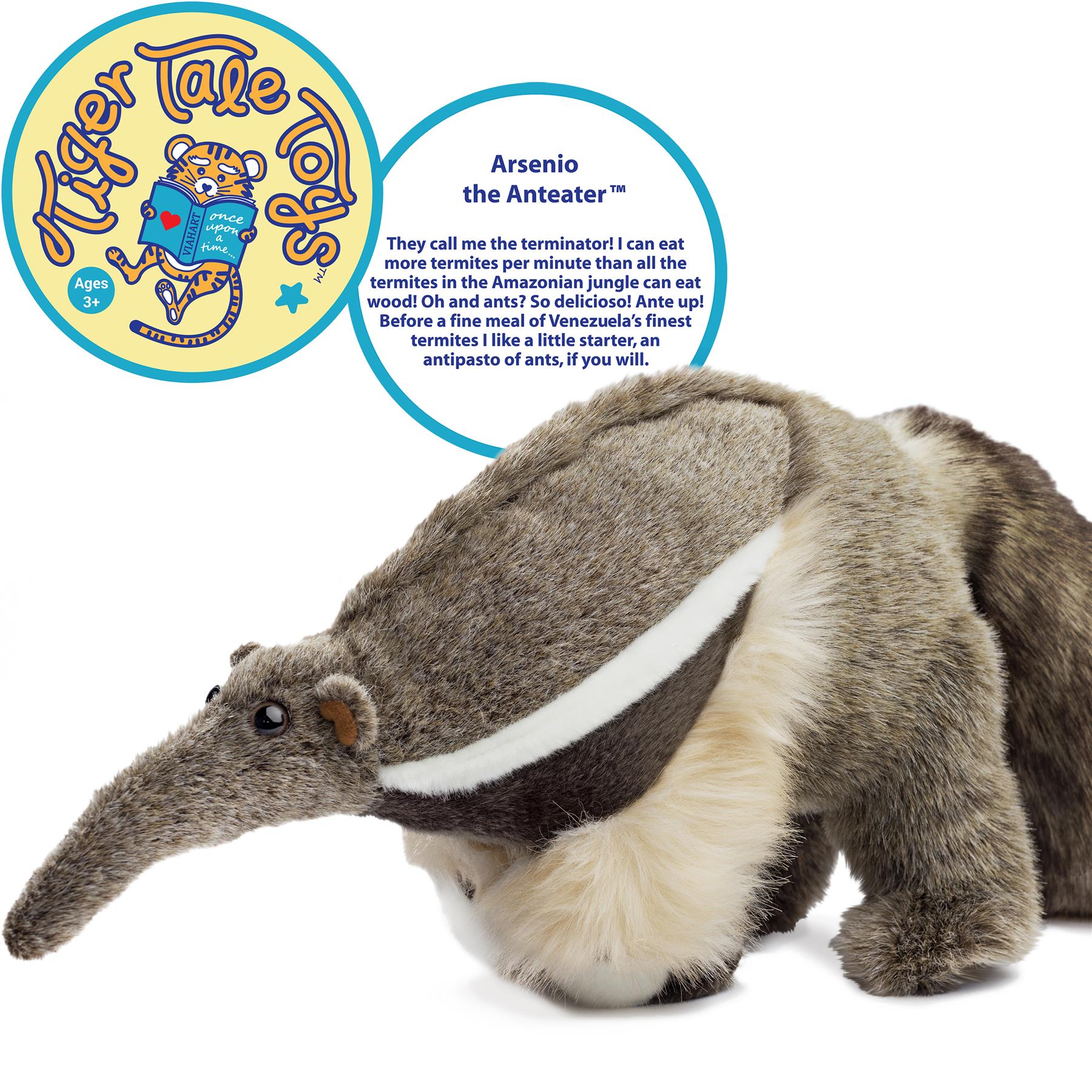 Arsenio The Anteater | 18 Inch Stuffed Animal Plush | By TigerHart Toys