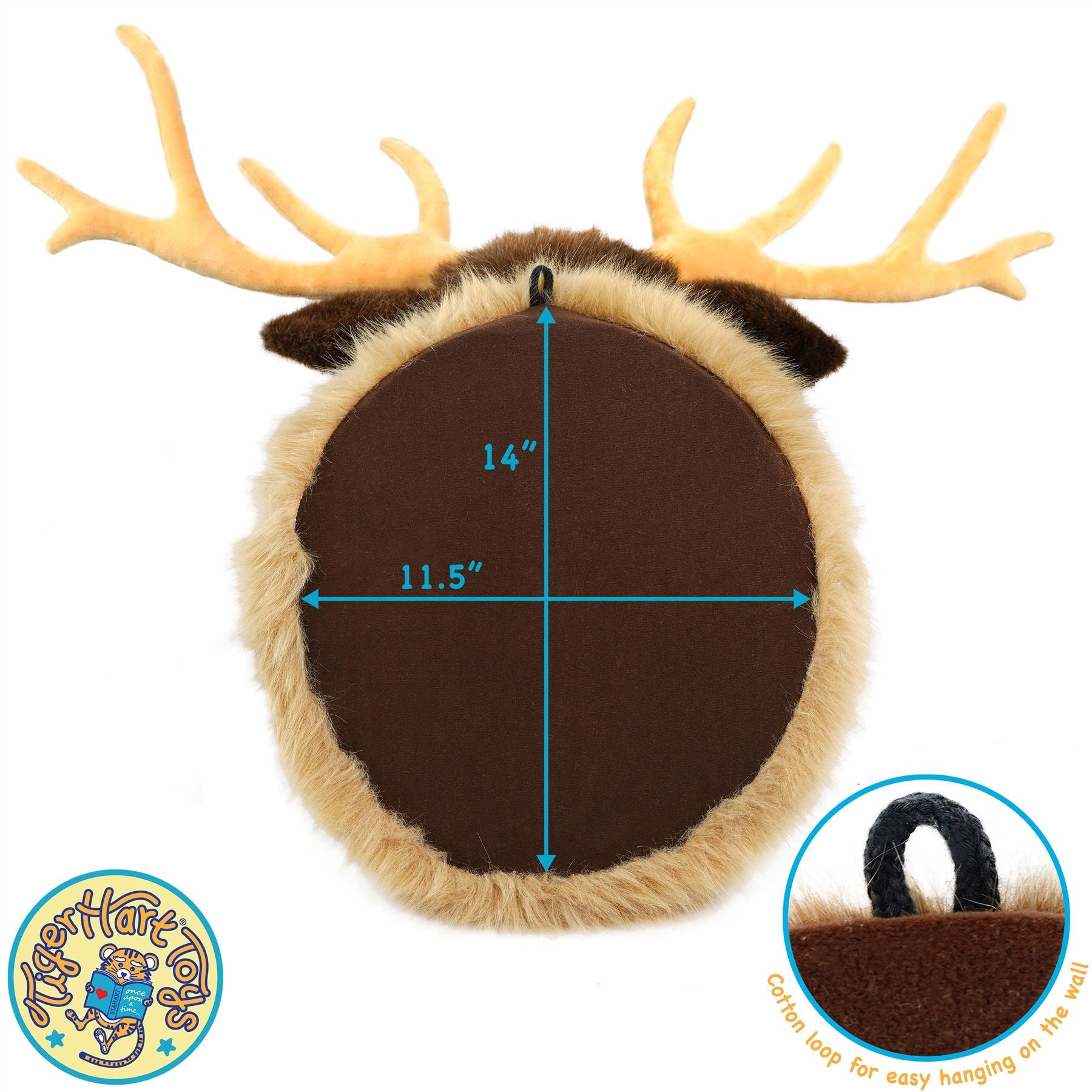 Evander The Elk Head | 25 Inch Stuffed Animal Plush | By TigerHart Toys
